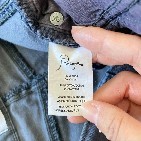 Paige Gray Distressed Shorts. Sz 26 - Picture 4 of 9